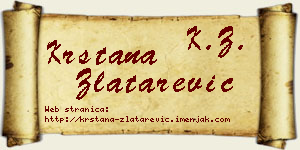 Krstana Zlatarević vizit kartica
